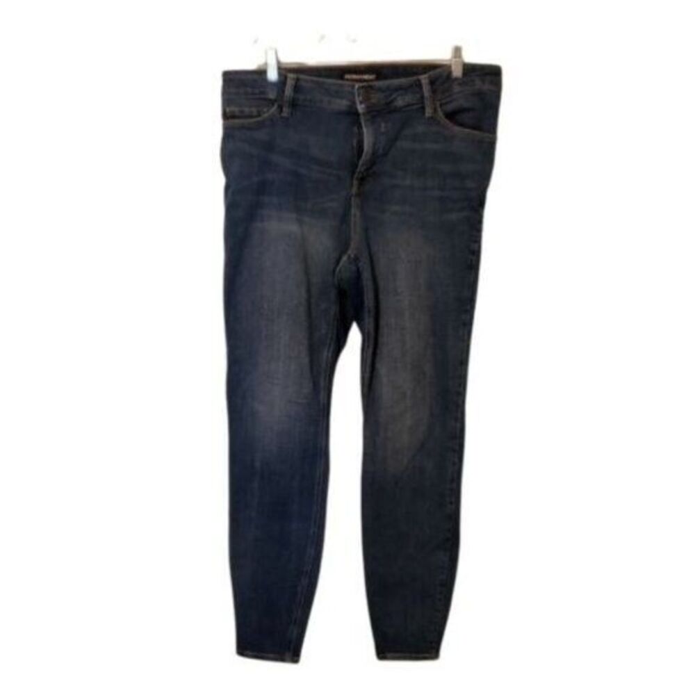 Permanent Womens Size 14 Blue  Solid Skinny Jeans